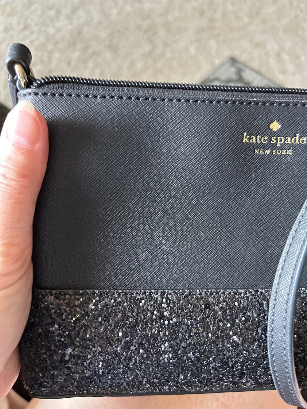 kate spade Black Glitter Two-Tone purse